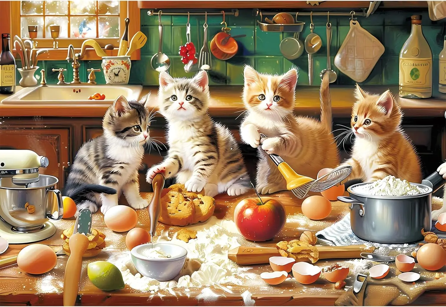 Cute Kittens Baking Kitchen Ji - Baking Kitchen For Kids reseña y precio