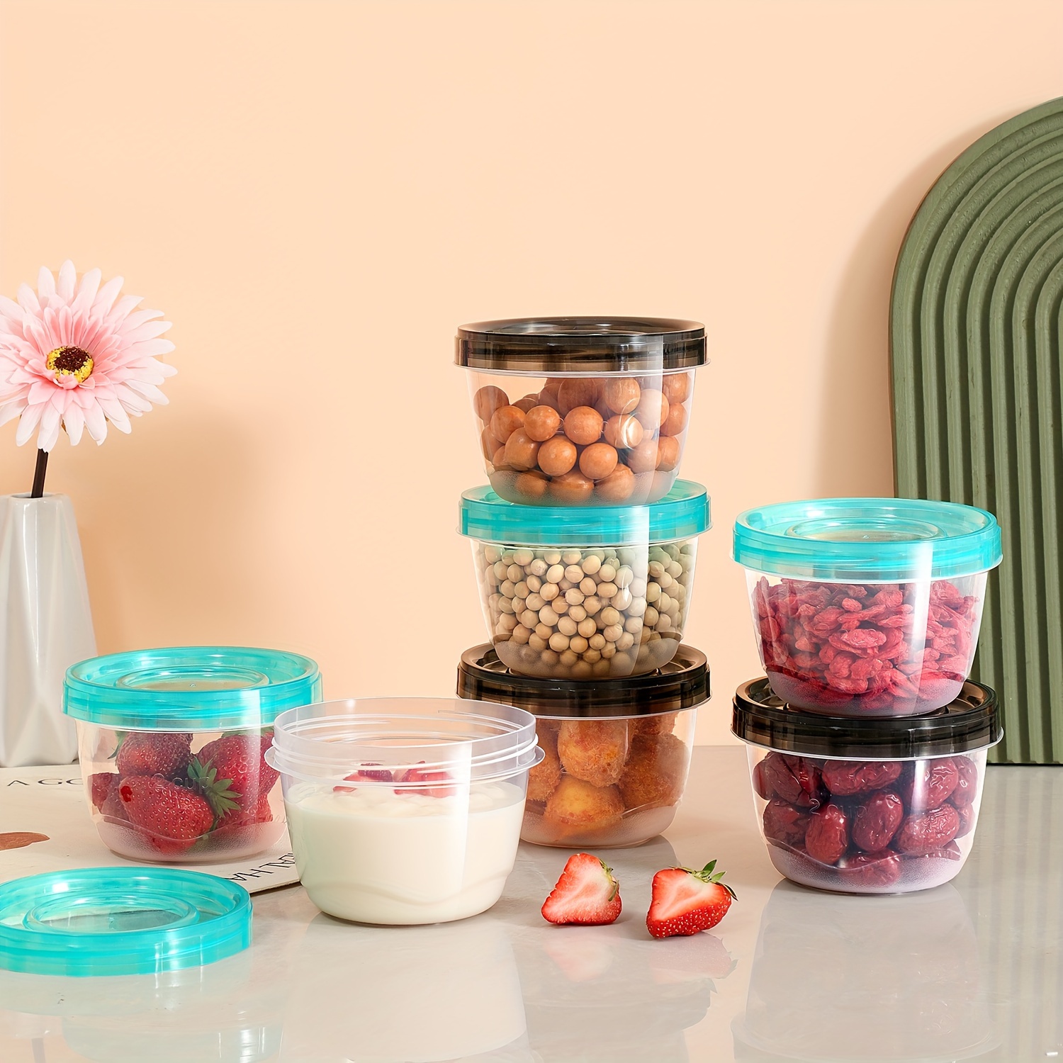 2 Transparent Sealed Food Stor - Kitchen Baking Tray Organizer reseña y precio