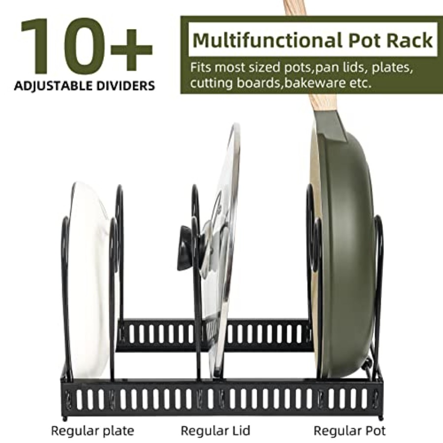 Pot Rack -Expandable Pan Organ - Kitchen Cabinet Baking Organizer reseña y precio