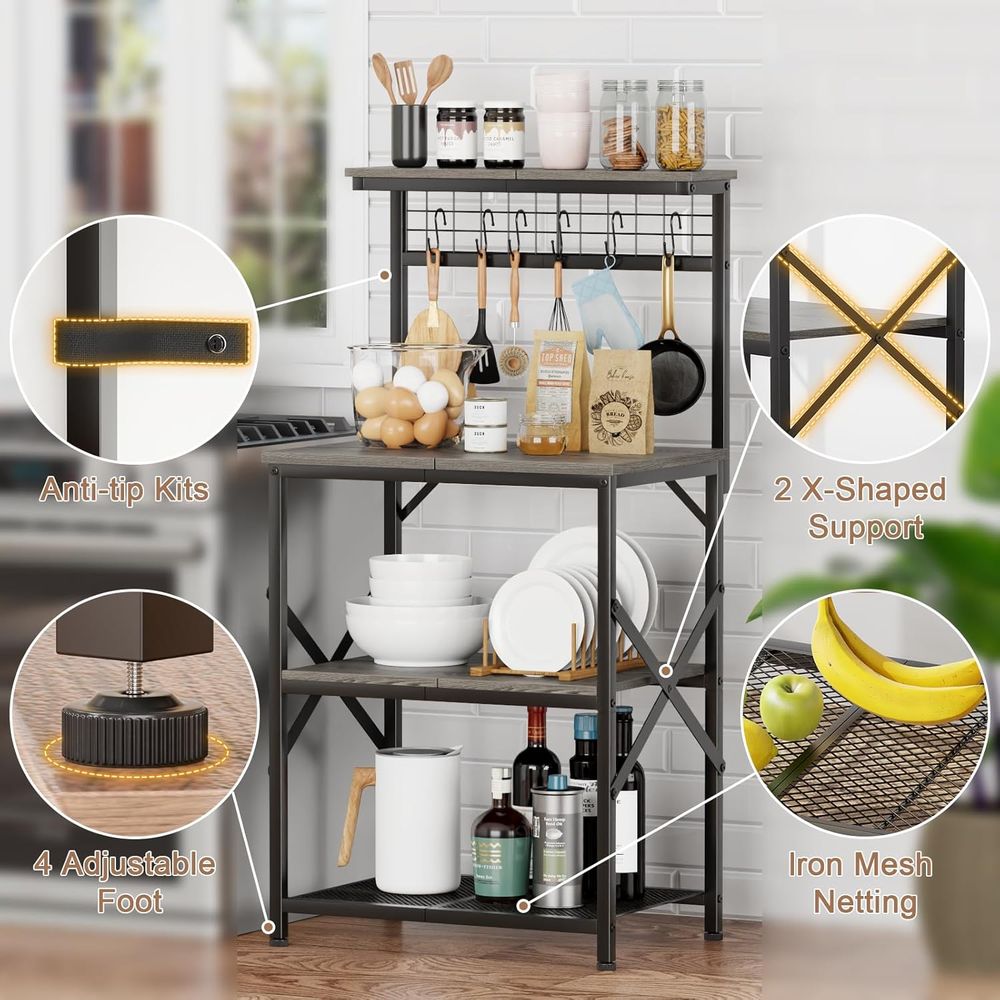 Kitchen Bakers Rack, Microwave - Kitchen Baker reseña y precio