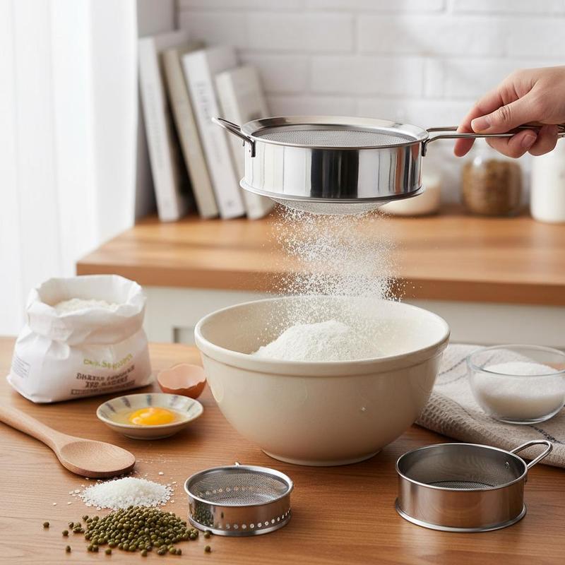 Fine Mesh Flour Sifter 12.6 In - Kitchen Baker reseña y precio