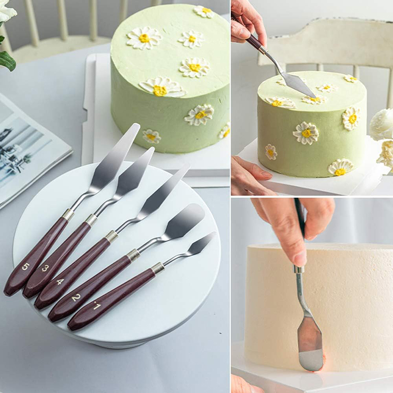 5Pcs Cake Cream Spatula Set St - Offset Spatula Set reseña y precio