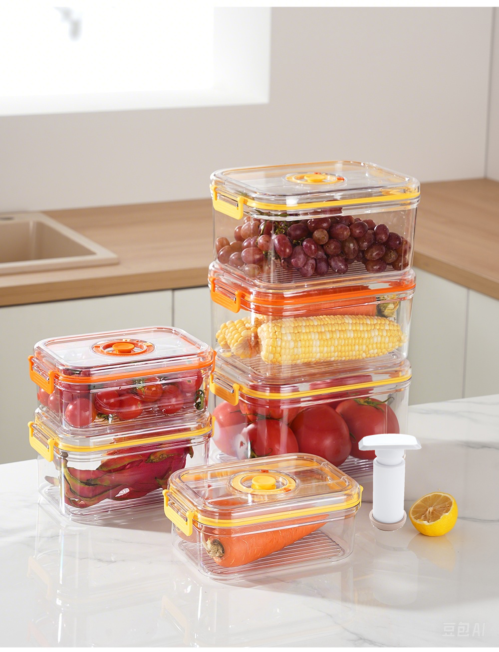 Vacuum Fresh-keeping Box Refri - Kitchen Baking Tray Organizer reseña y precio