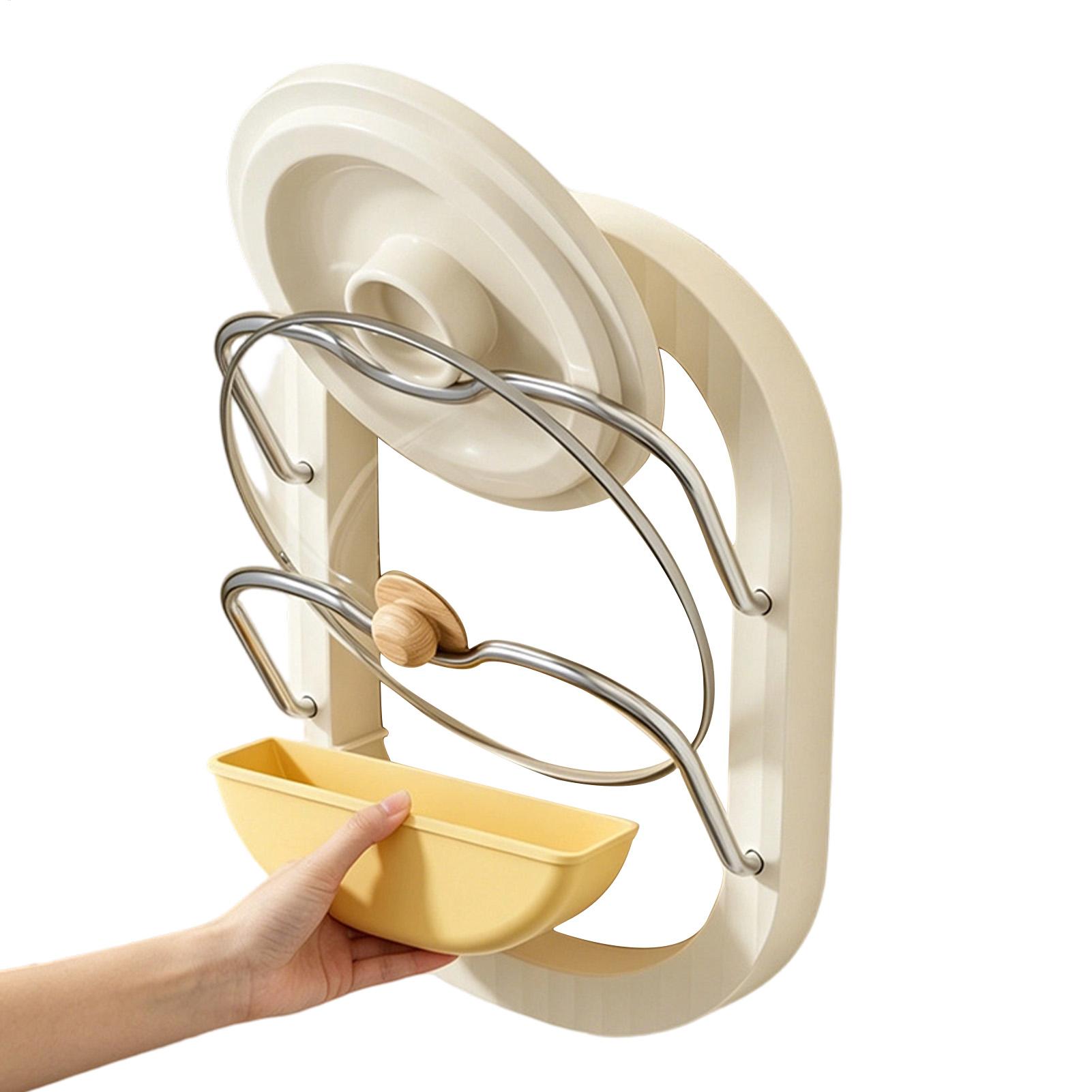 Pot Lid Rack 2-Tier Wall Mount - Kitchen Cabinet Baking Organizer reseña y precio