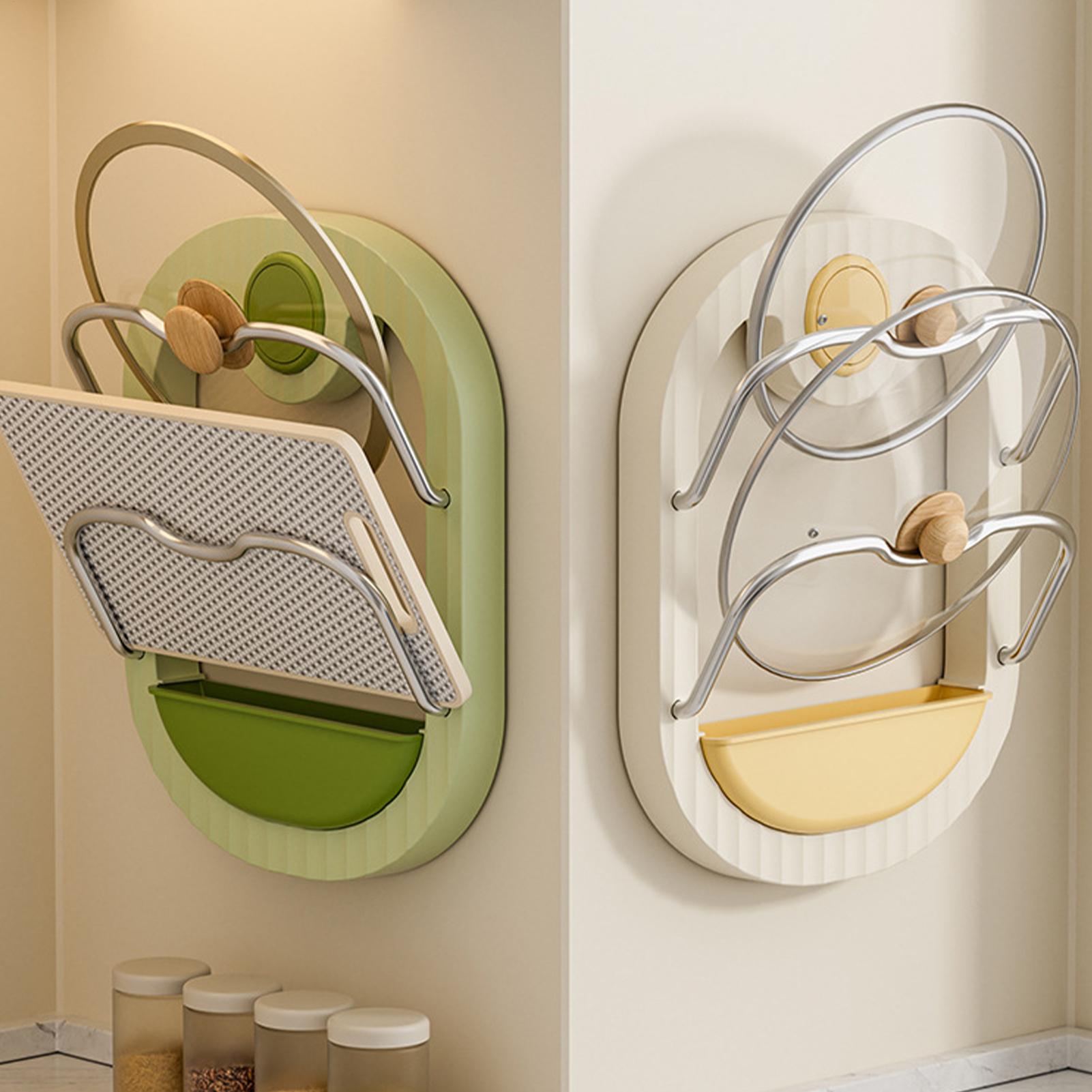 Pot Lid Rack 2-Tier Wall Mount - Kitchen Cabinet Baking Organizer reseña y precio