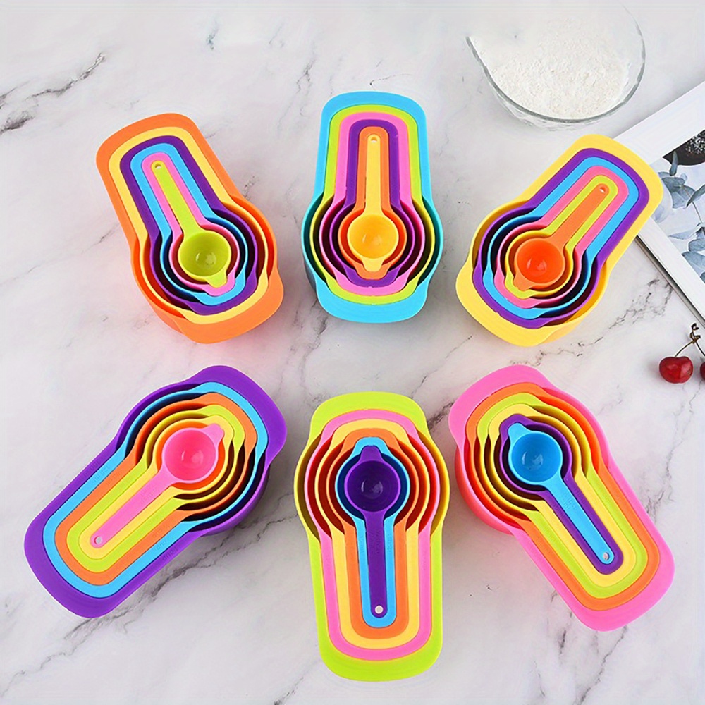 Rainbow Measuring Cups Set - 6 - Baking (Kitchen Ingredient) reseña y precio