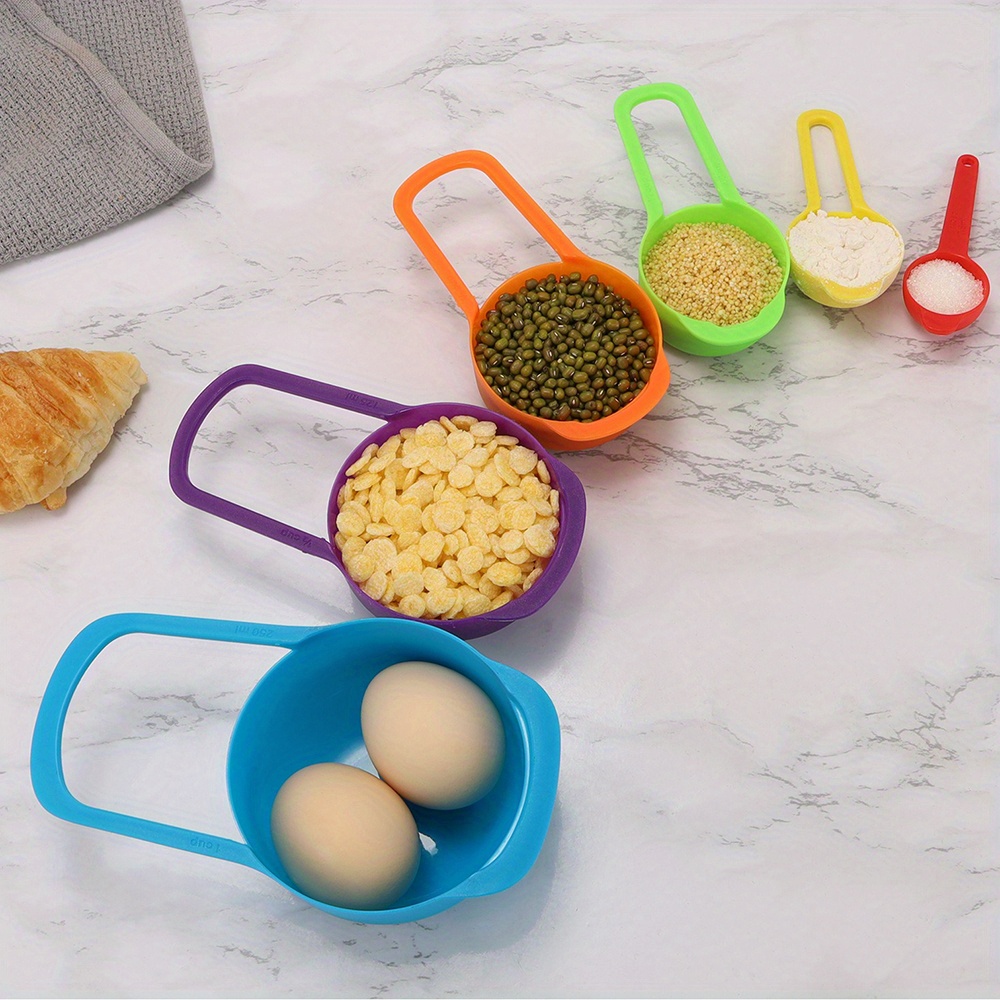 Rainbow Measuring Cups Set - 6 - Baking (Kitchen Ingredient) reseña y precio