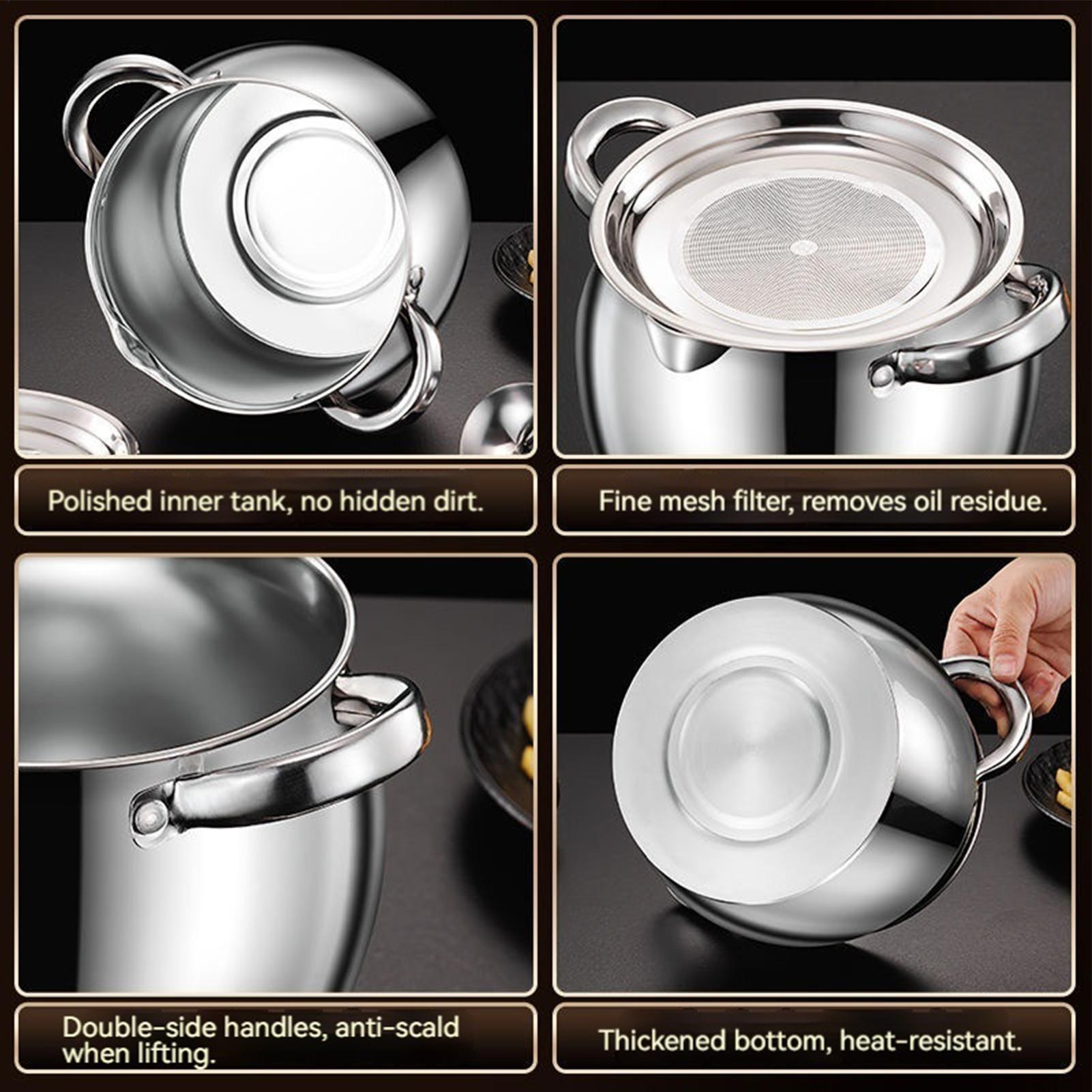 Stainless Steel Bacon Grease S - Kitchen Baking Canisters reseña y precio