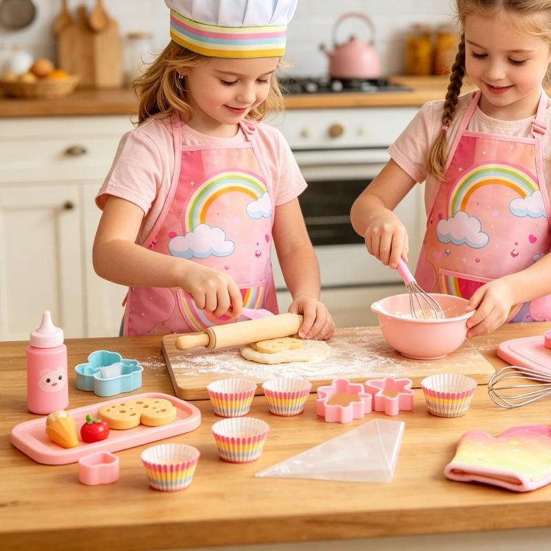 Kids Baking Apron Set With Glo - Baking Kitchen For Kids reseña y precio