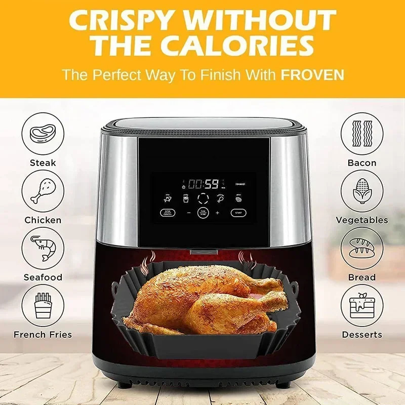 1PC Silicone Air Fryer Basket, - Kitchen And Baking Equipment reseña y precio