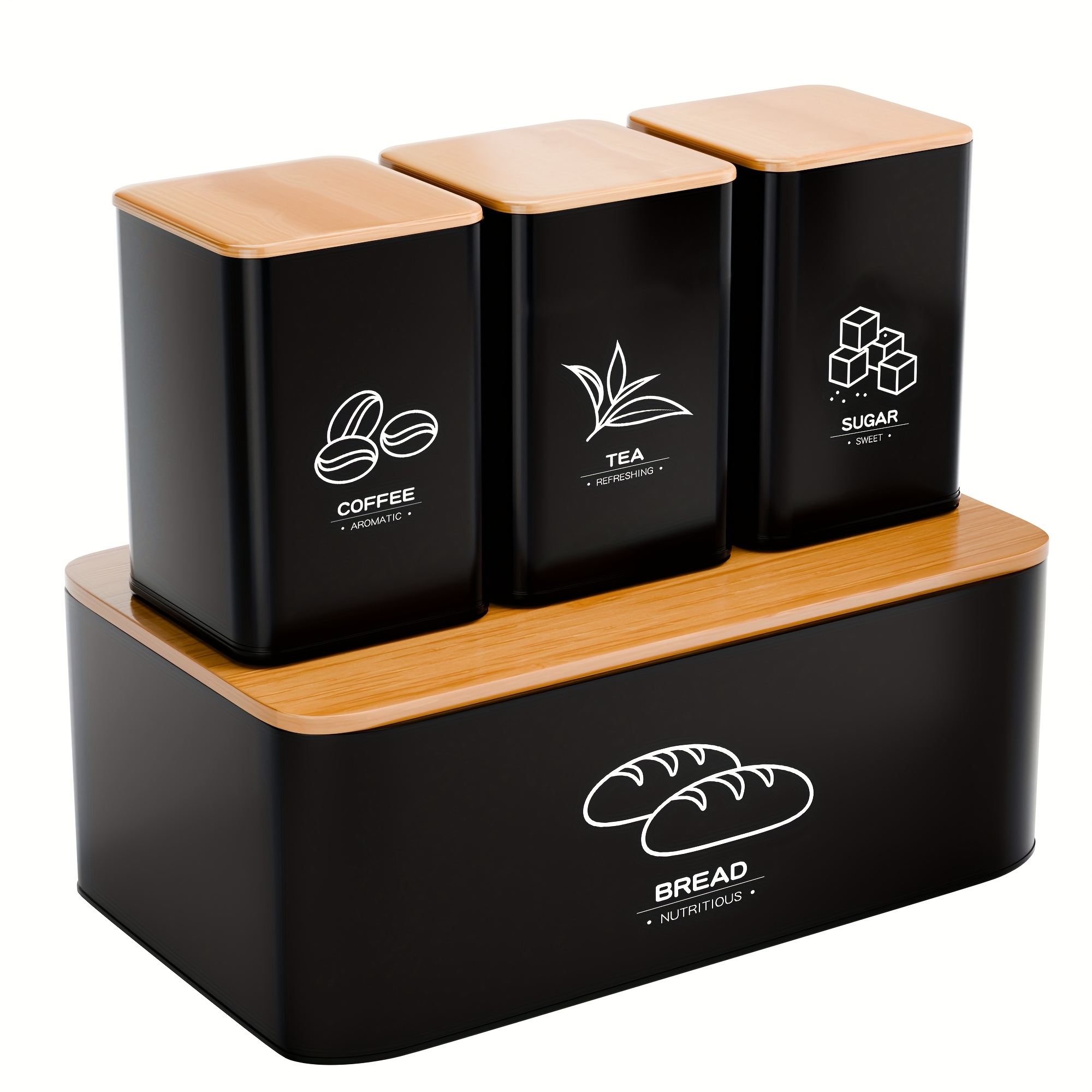Metal Bread Box for Kitchen Co - Kitchen Baking Canisters reseña y precio