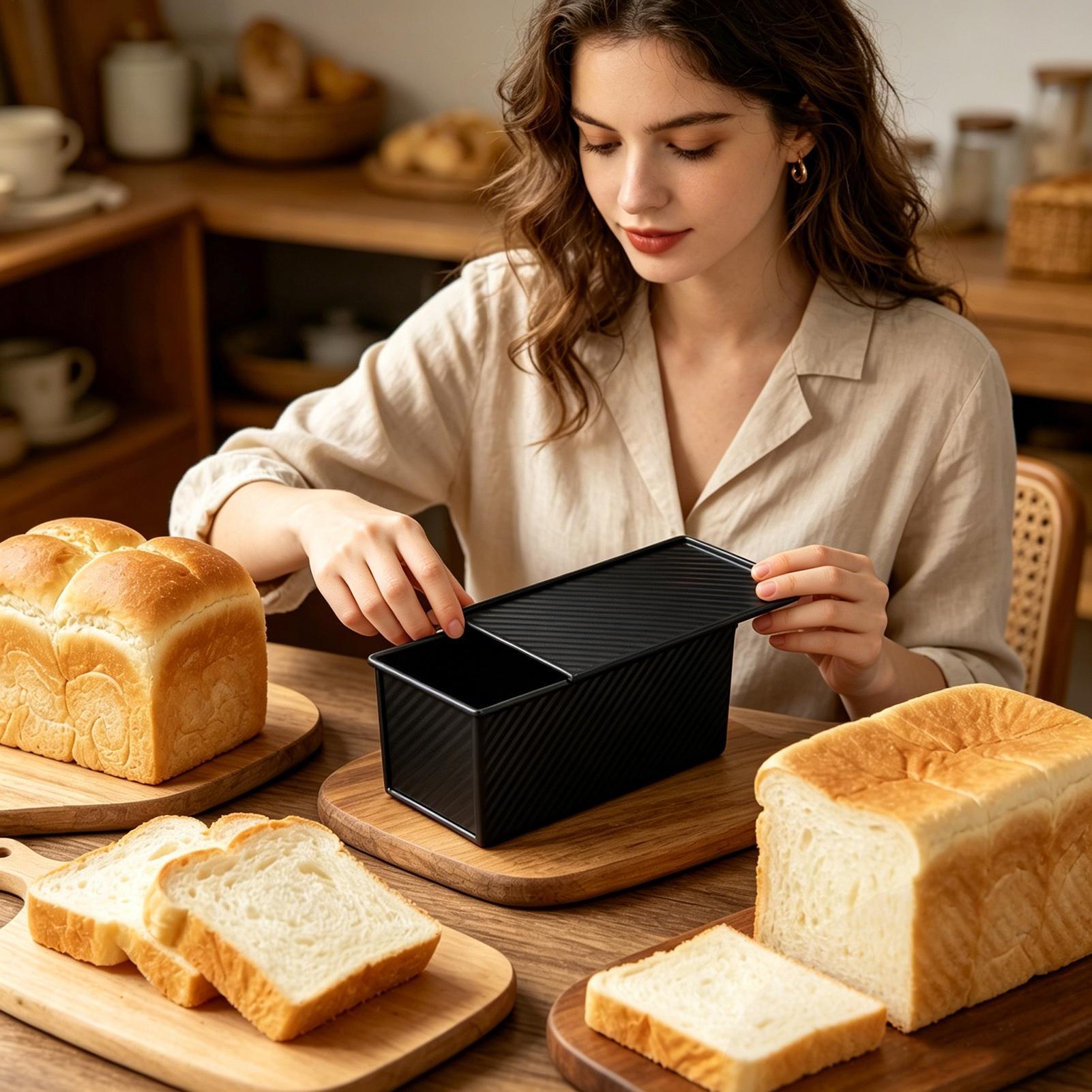 Loaf Pan With Lid Corrugated C - Kitchen Baking Tins reseña y precio