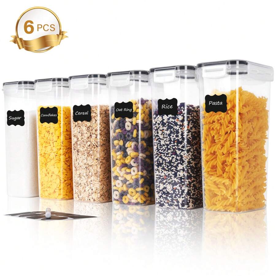 3/6pcs Large Food Storage Cont - Kitchen Baking Canisters reseña y precio