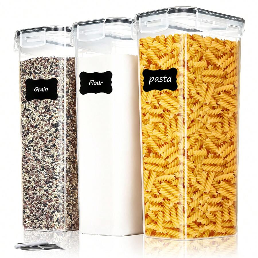 3/6pcs Large Food Storage Cont - Kitchen Baking Canisters reseña y precio