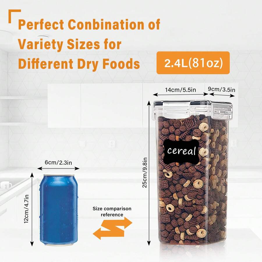 3/6pcs Large Food Storage Cont - Kitchen Baking Canisters reseña y precio