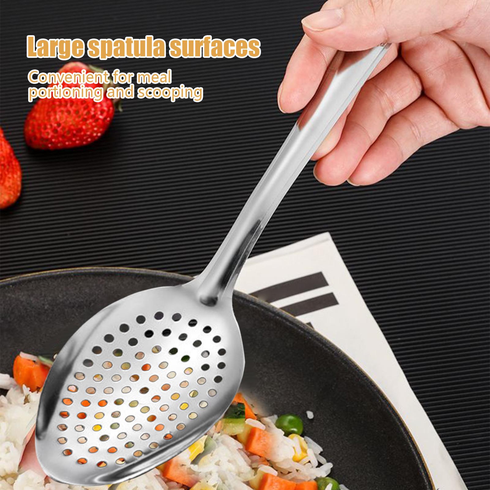 New Metal Slotted Spoon Stainl - Offset Spatula Set reseña y precio