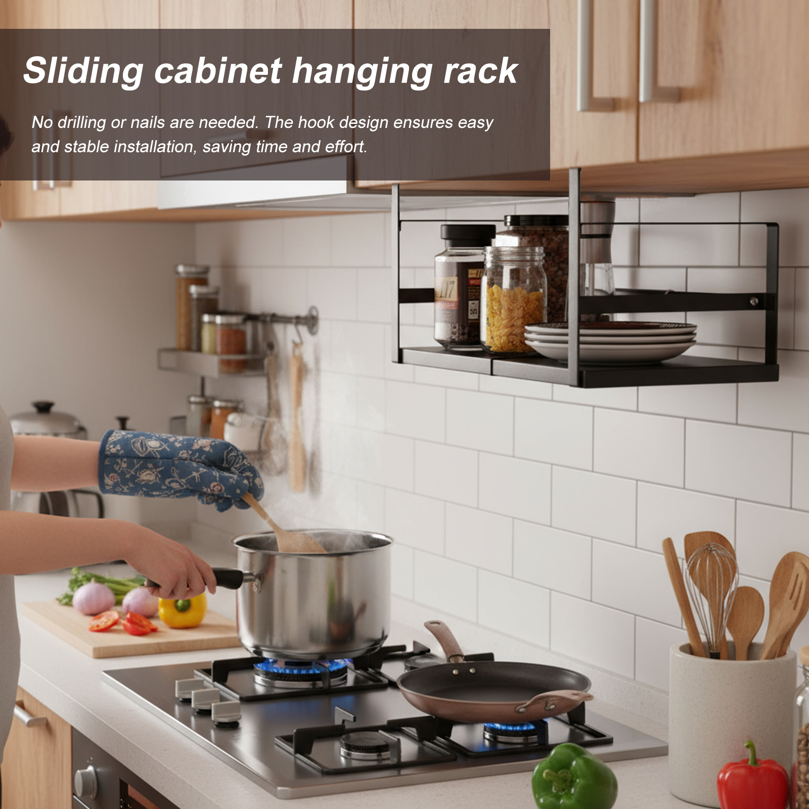 Expandable Cabinet Organizer S - Kitchen Cabinet Baking Organizer reseña y precio