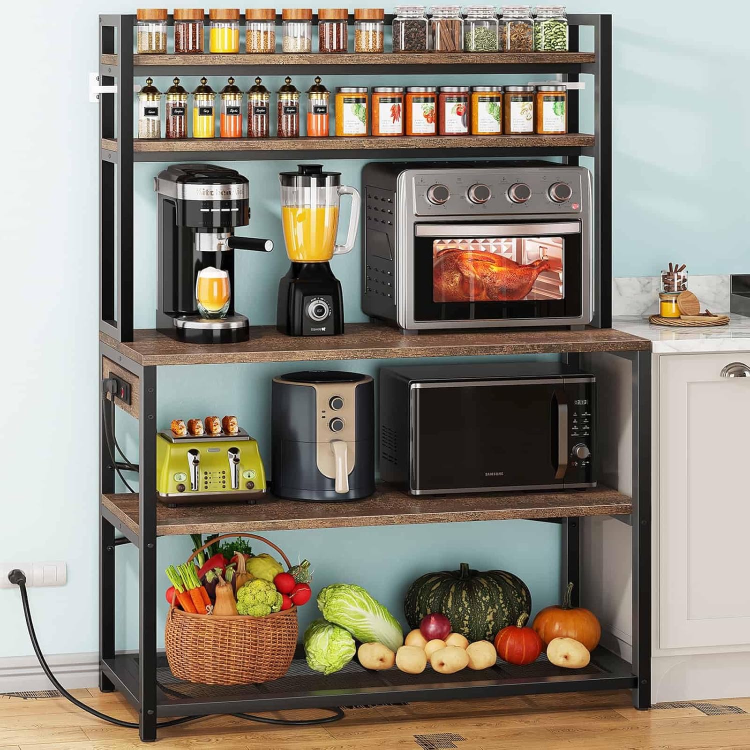 Denkee Large Bakers Rack with  - Kitchen Baker reseña y precio