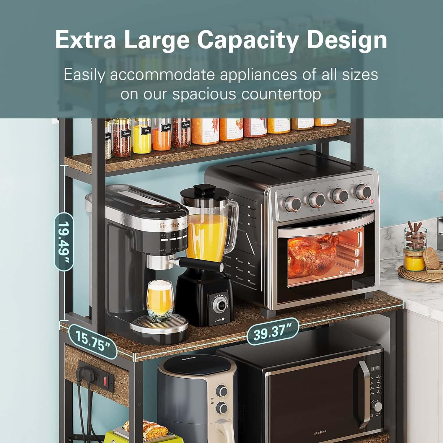 Denkee Large Bakers Rack with  - Kitchen Baker reseña y precio
