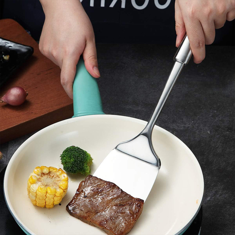 Stainless Steel Turner Long Ha - Offset Spatula Set reseña y precio