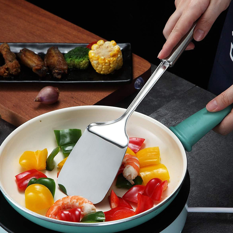 Stainless Steel Turner Long Ha - Offset Spatula Set reseña y precio