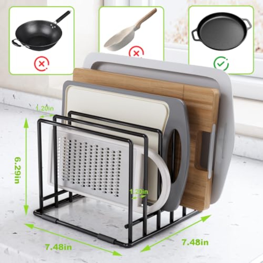 2-pack 5-slot baking storage s - Kitchen Cabinet Baking Organizer reseña y precio