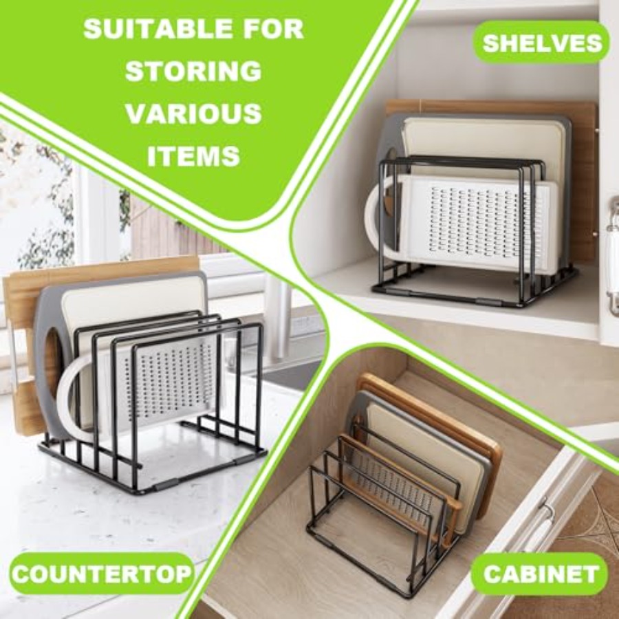 2-pack 5-slot baking storage s - Kitchen Cabinet Baking Organizer reseña y precio