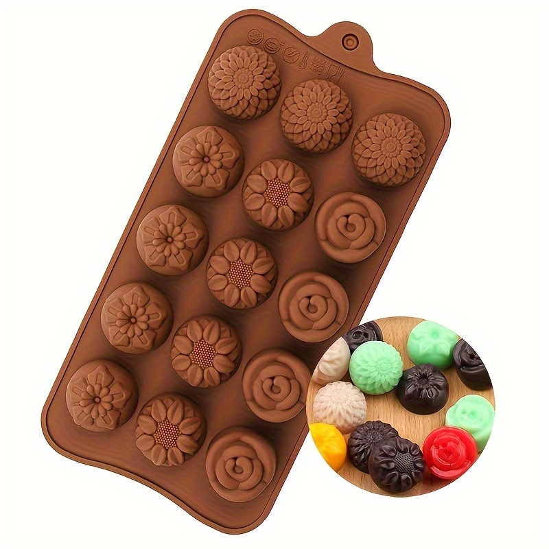 4 Flower-Shaped Chocolate Cand - Kitchen Accessories For Baking reseña y precio