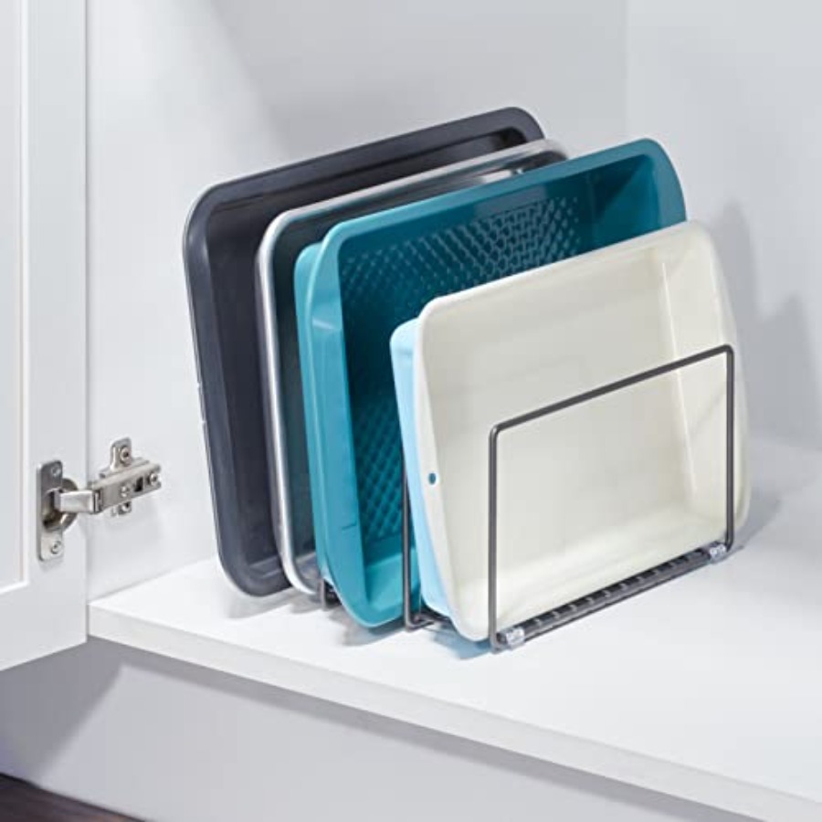 Metal Pan Organizer for Kitche - Kitchen Cabinet Baking Organizer reseña y precio