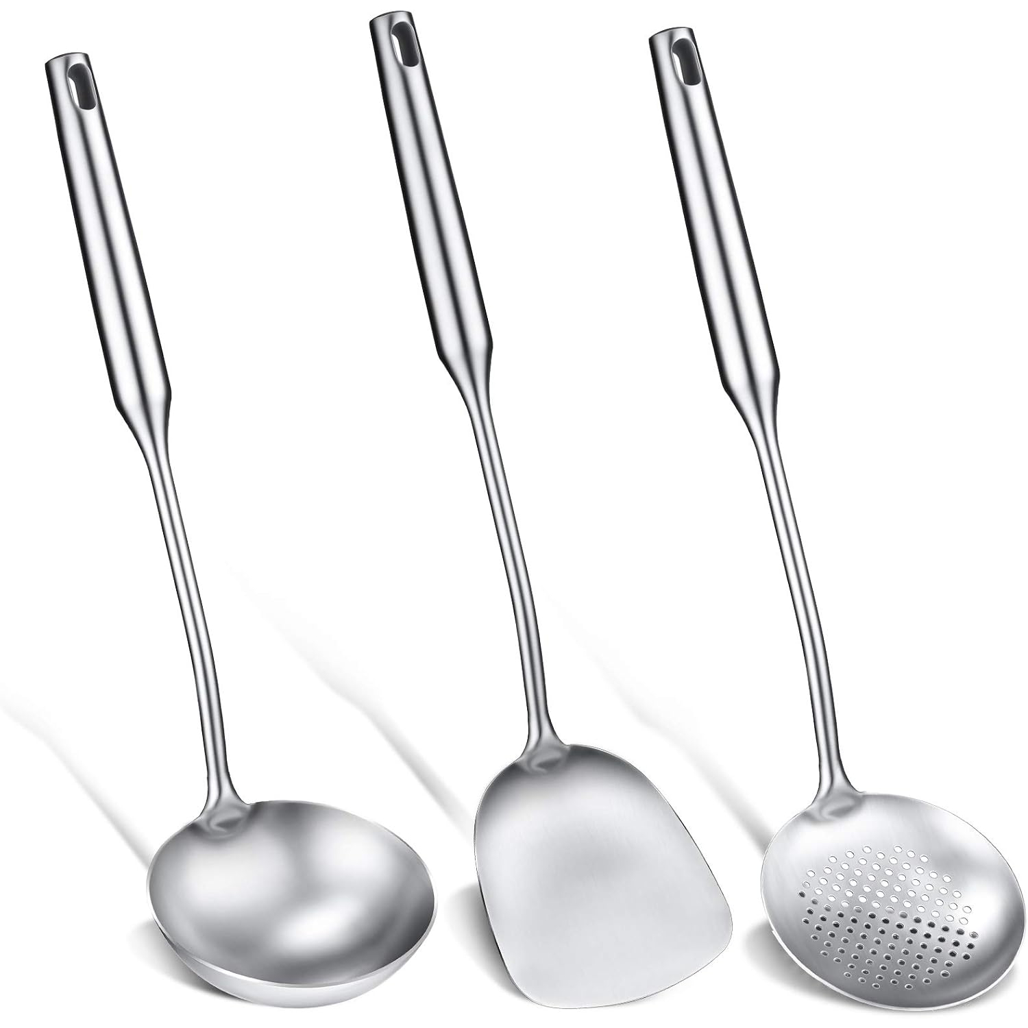 Wok Spatula, Ladle and Large S - Offset Spatula Set reseña y precio