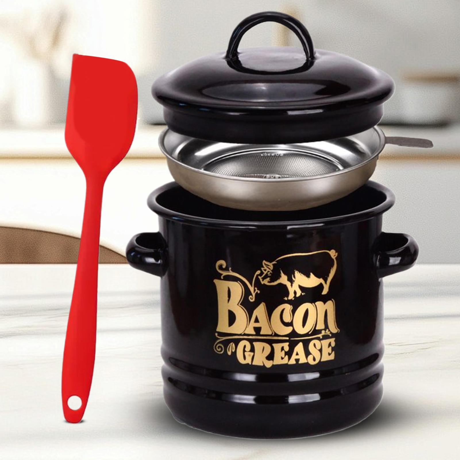 Bacon Grease Container 1200ml  - Kitchen Baking Canisters reseña y precio