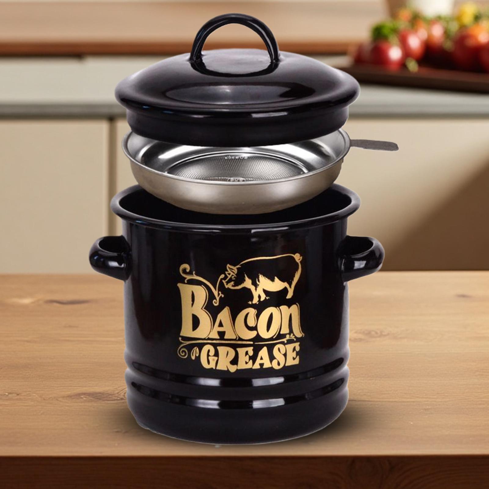 Bacon Grease Container 1200ml  - Kitchen Baking Canisters reseña y precio