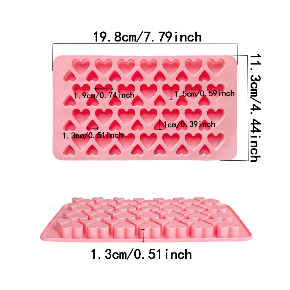 56 cavity size heart-shaped ch - Silicone Cake Mold reseña y precio