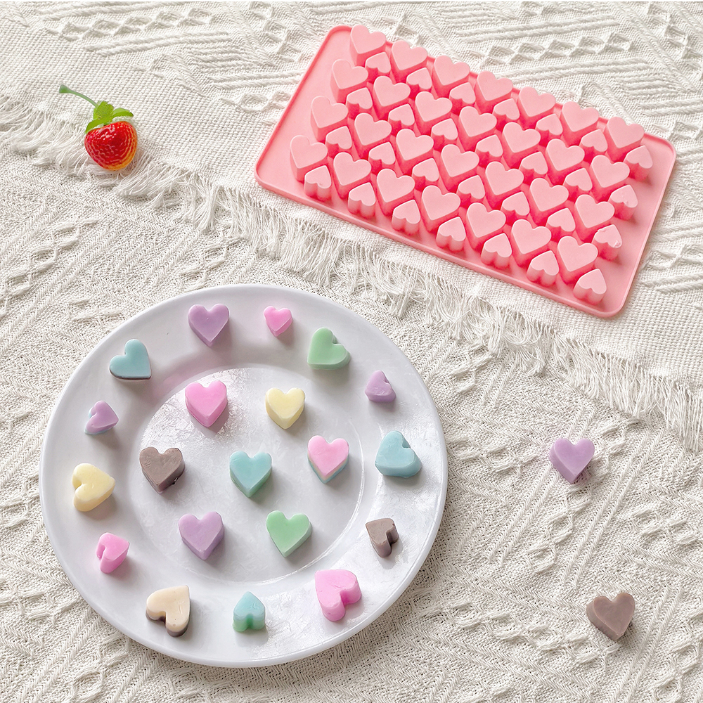 56 cavity size heart-shaped ch - Silicone Cake Mold reseña y precio