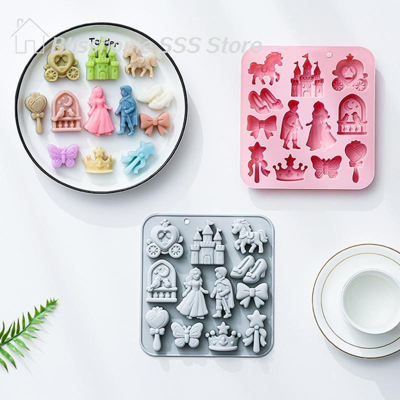 【S】12 Cavity Prince, Princess  - Silicone Cake Mold reseña y precio