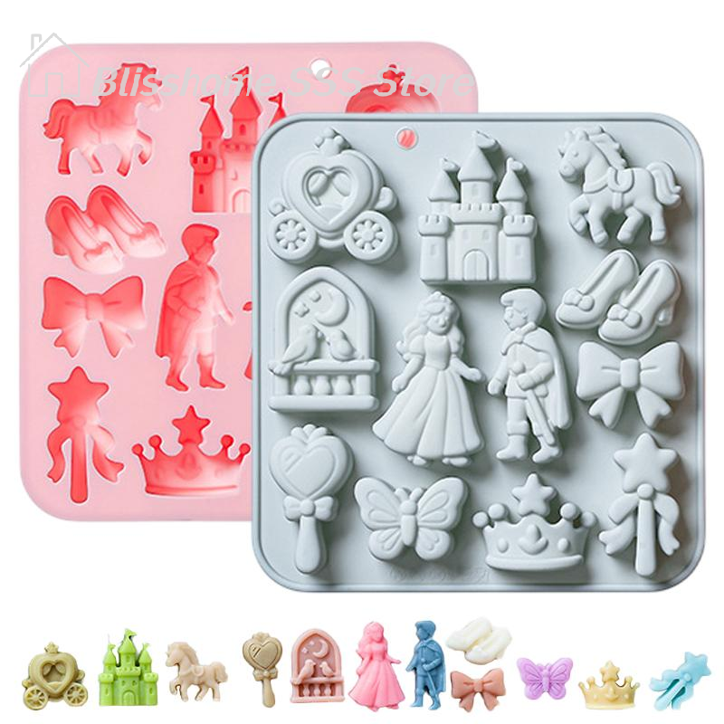 【S】12 Cavity Prince, Princess  - Silicone Cake Mold reseña y precio