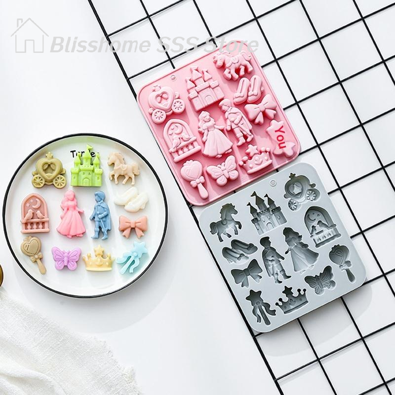 【S】12 Cavity Prince, Princess  - Silicone Cake Mold reseña y precio