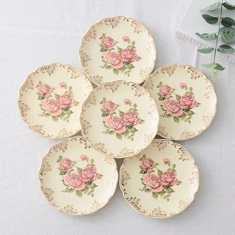 Rose Flower Hand Painted Coffe - Cake Board Round reseña y precio