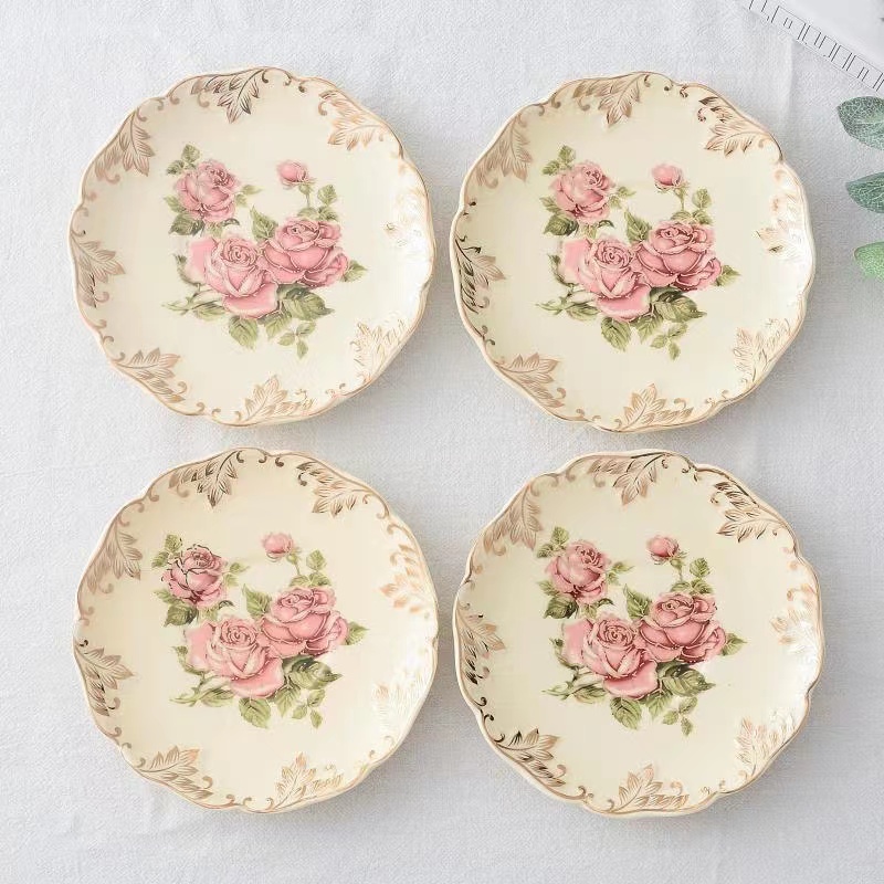 Rose Flower Hand Painted Coffe - Cake Board Round reseña y precio