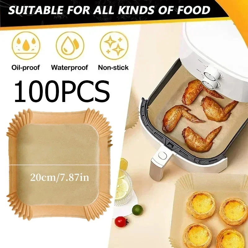 100PCS Airfryer Bakpapier Disp - Kitchen Paper For Baking reseña y precio