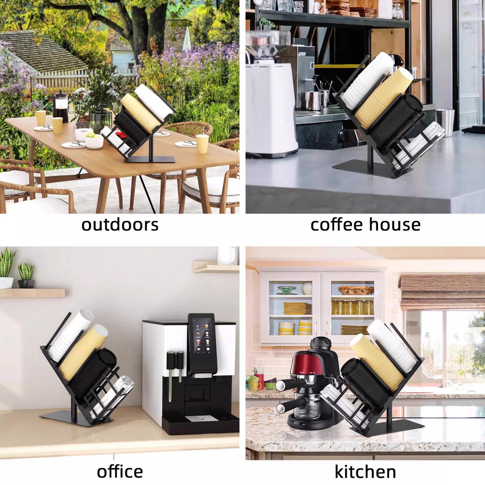 Paper Cup and Lid Holder Stora - Kitchen Cabinet Baking Organizer reseña y precio