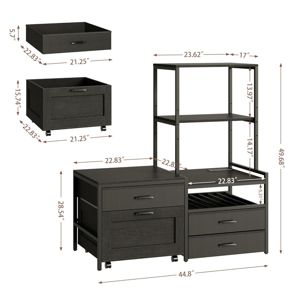 Mini Fridge Stand with Wine Ra - Kitchen Baker reseña y precio