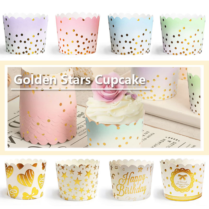 50Pcs Gold Dots Paper Baking C - Kitchen Paper For Baking reseña y precio