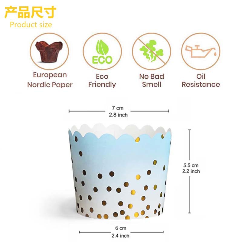 50Pcs Gold Dots Paper Baking C - Kitchen Paper For Baking reseña y precio