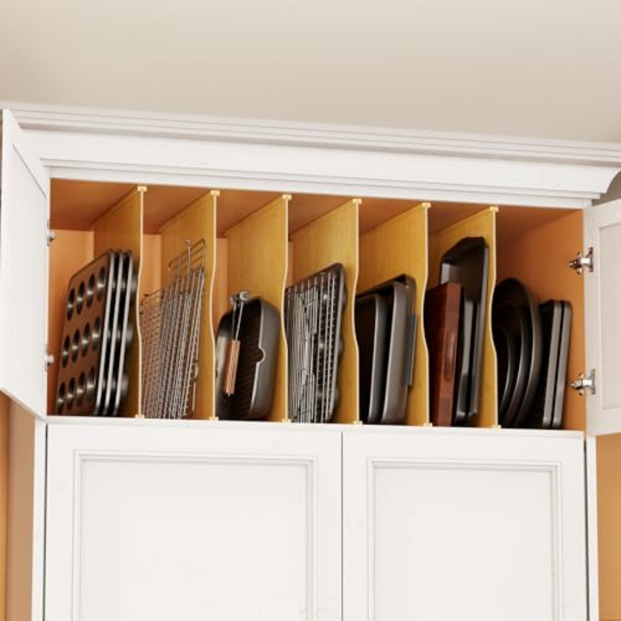6 Pack Tray Dividers for Cabin - Kitchen Cabinet Baking Organizer reseña y precio