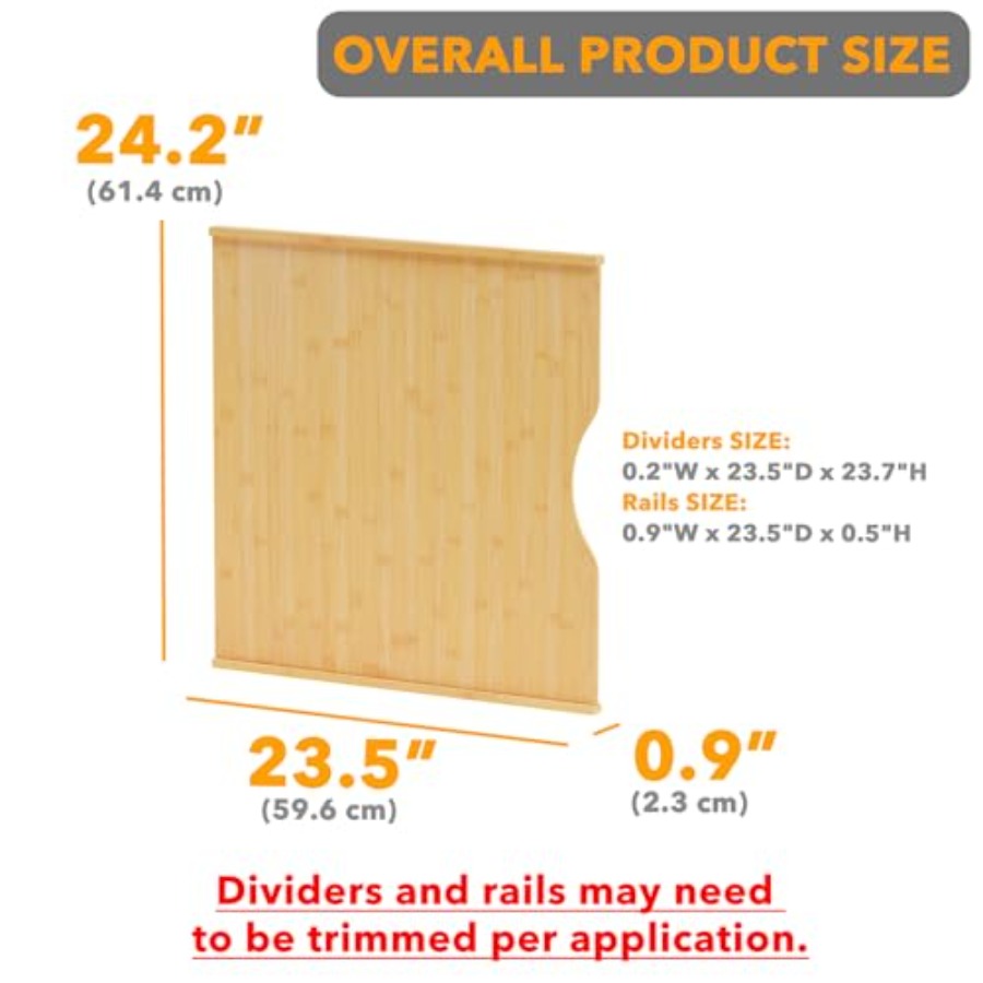 6 Pack Tray Dividers for Cabin - Kitchen Cabinet Baking Organizer reseña y precio