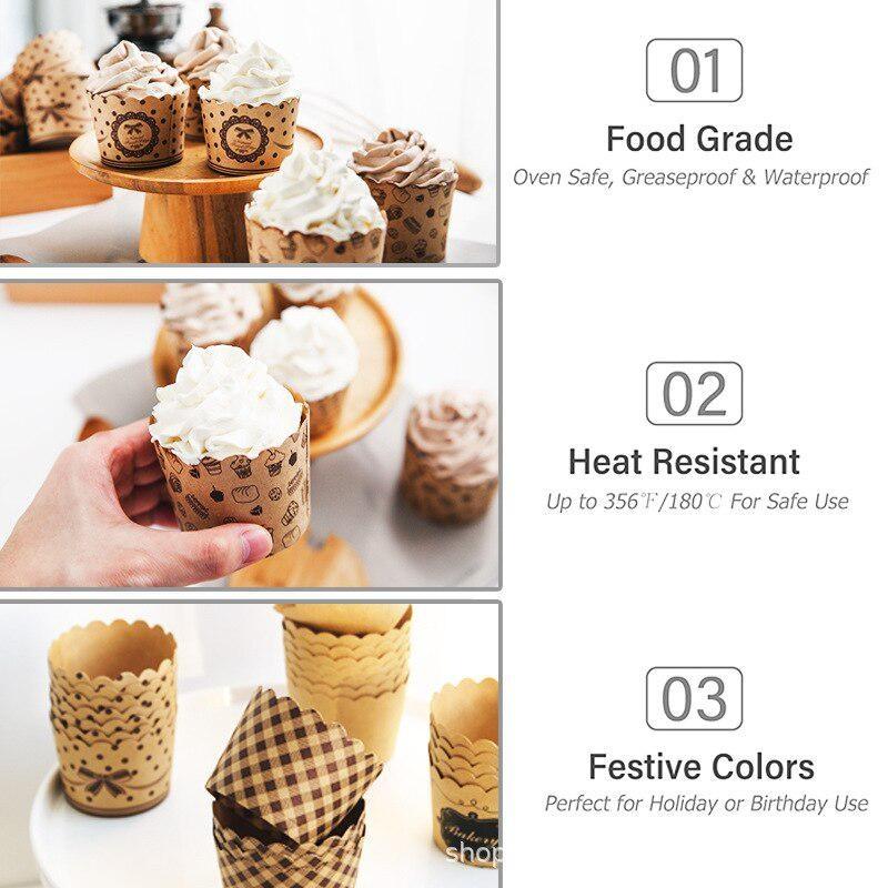 50Pcs/Pack Cupcake Paper Cups  - Kitchen Paper For Baking reseña y precio
