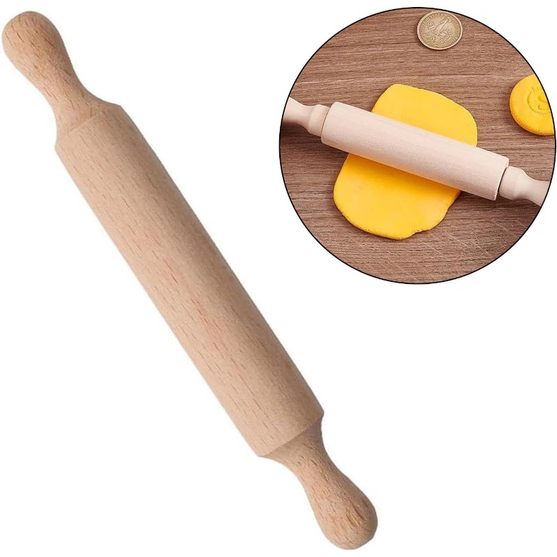 Wooden Mini Rolling Pin for Ki - Baking Kitchen For Kids reseña y precio