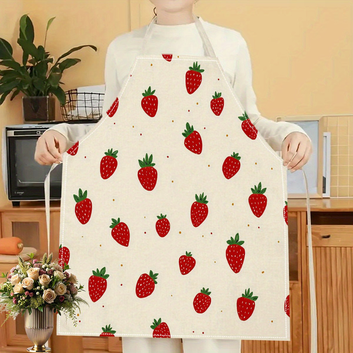 1pc Strawberry Apron Fruit Pat - Baking Kitchen For Kids reseña y precio