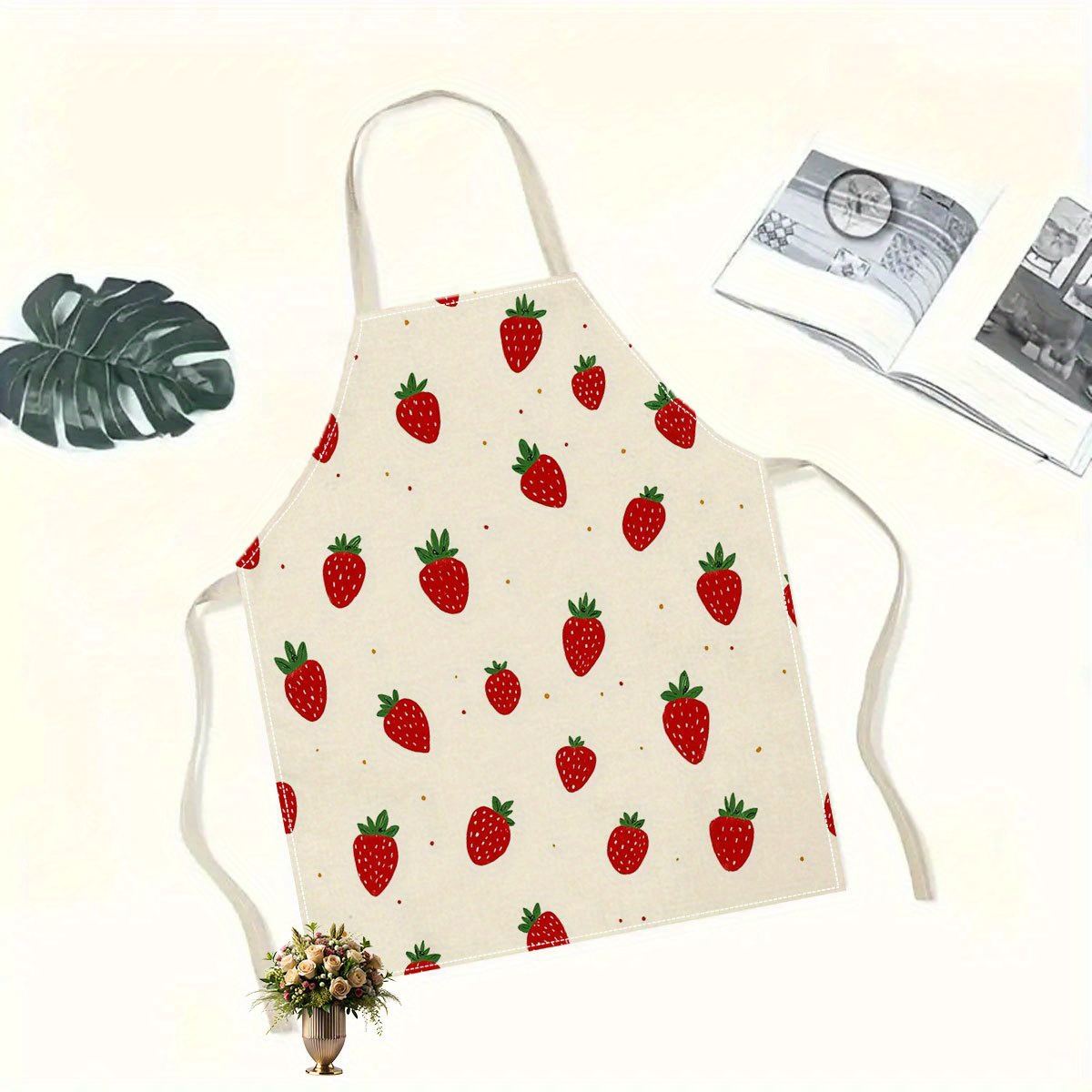 1pc Strawberry Apron Fruit Pat - Baking Kitchen For Kids reseña y precio